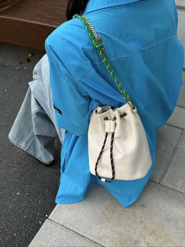 TROUVAILLE韓國直郵㊣東大門實拍女裝新品推薦單肩斜跨包牛皮TROUVAILLE單肩/斜跨包圖色3