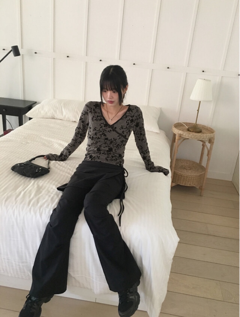I I韓國直郵㊣女裝新款熱賣休閑推薦25春夏時尚人氣長袖T恤ITSSONG長袖T恤
