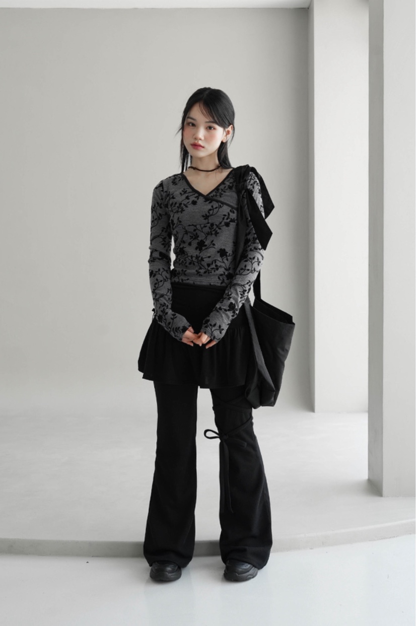 I I韓國直郵㊣女裝新款熱賣休閑推薦25春夏時尚人氣長袖T恤ITSSONG長袖T恤