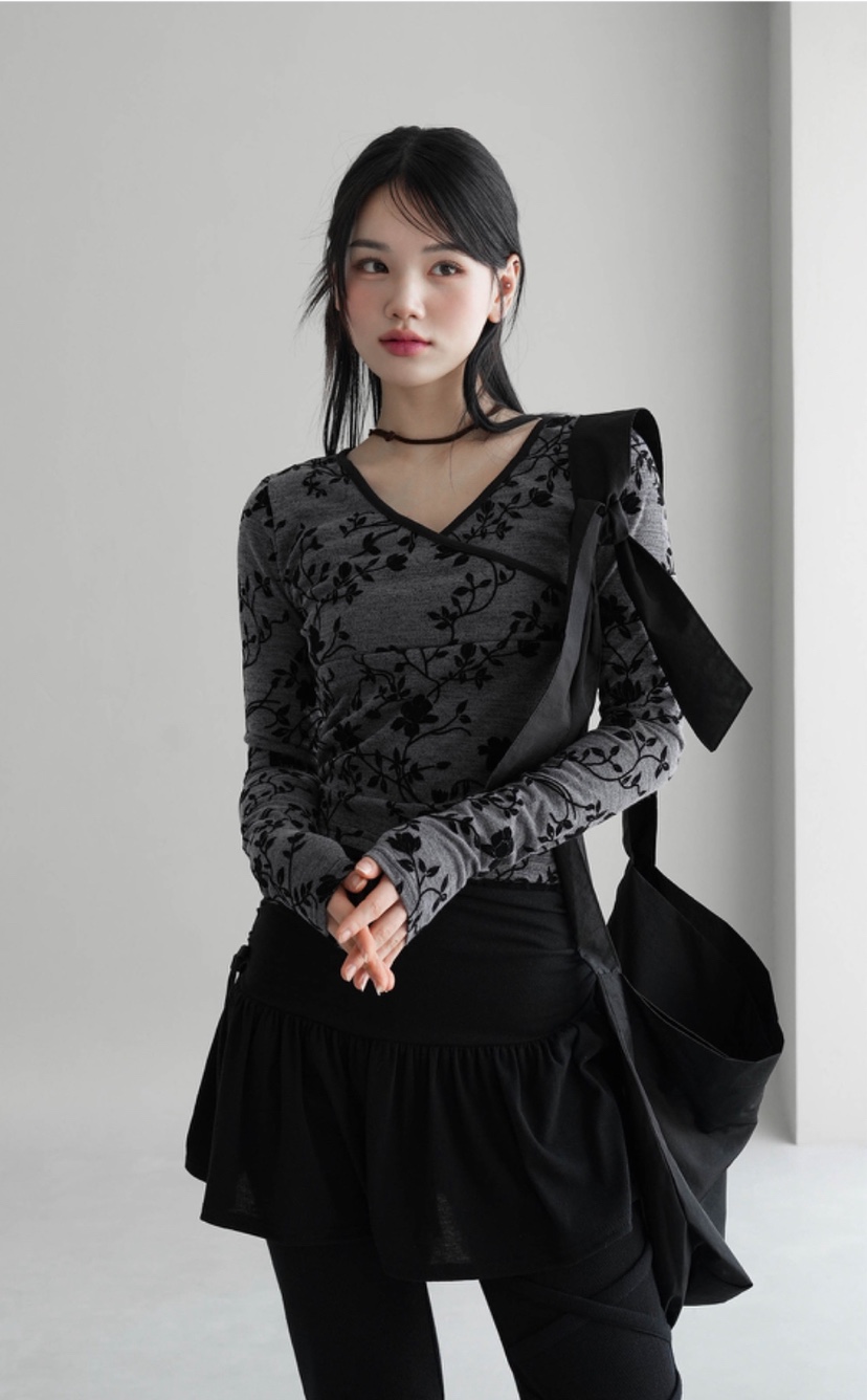 I I韓國直郵㊣女裝新款熱賣休閑推薦25春夏時尚人氣長袖T恤ITSSONG長袖T恤