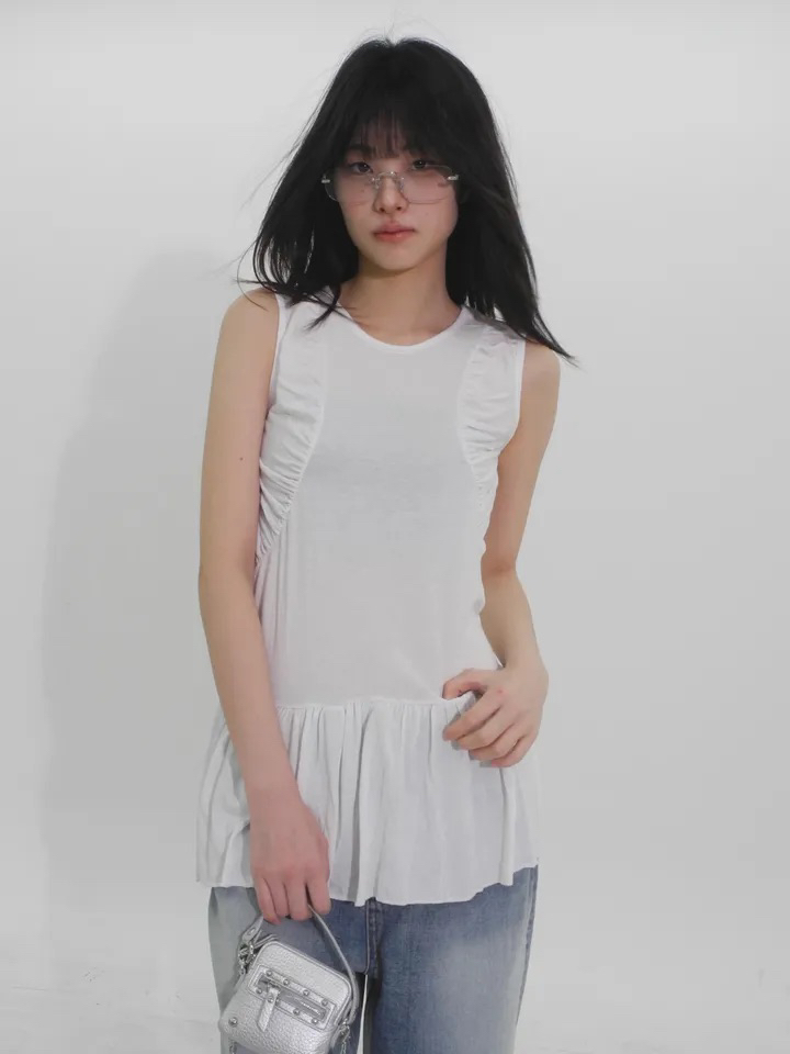 I I直郵韓國代購㊣女裝新款人氣休閑時尚推薦熱賣吊帶背心ITSSONG吊帶/背心