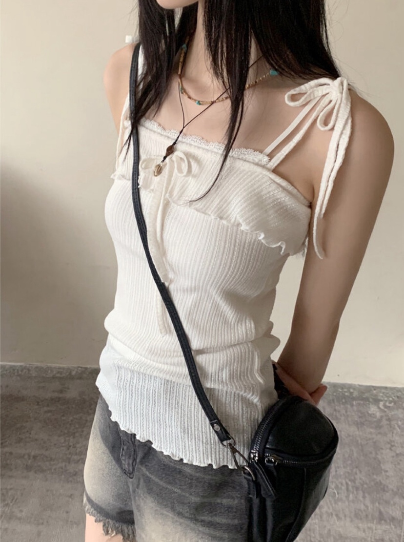 I I直郵韓國代購㊣女裝新品時尚25春夏熱賣休閑人氣吊帶背心ITSSONG吊帶/背心