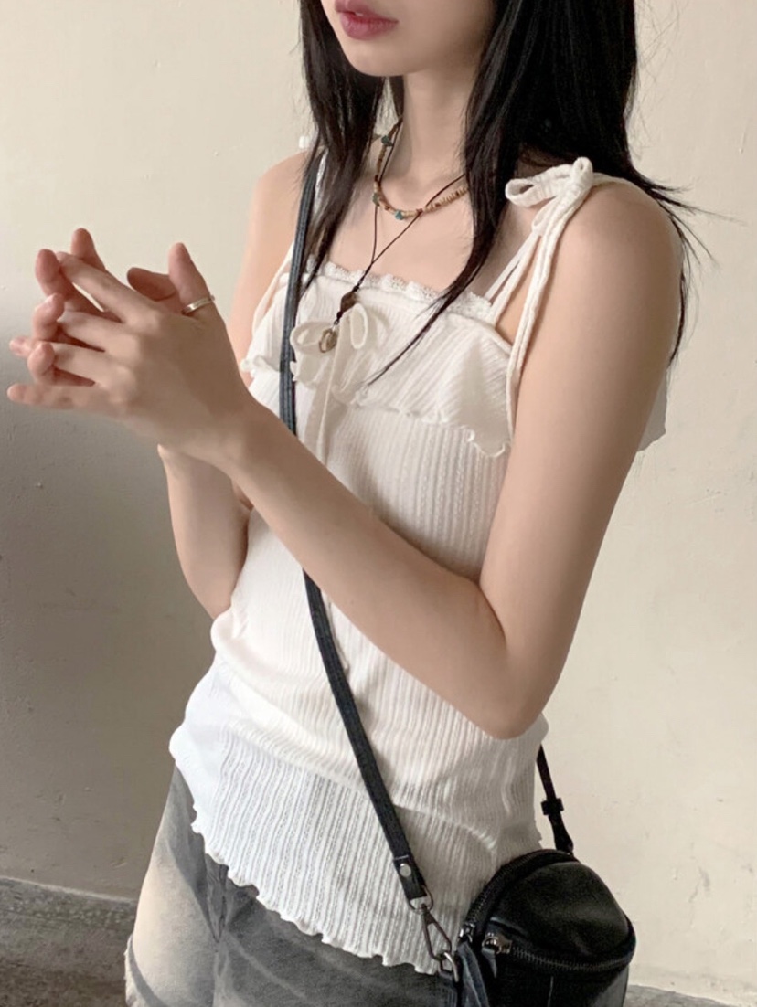 I I直郵韓國代購㊣女裝新品時尚25春夏熱賣休閑人氣吊帶背心ITSSONG吊帶/背心