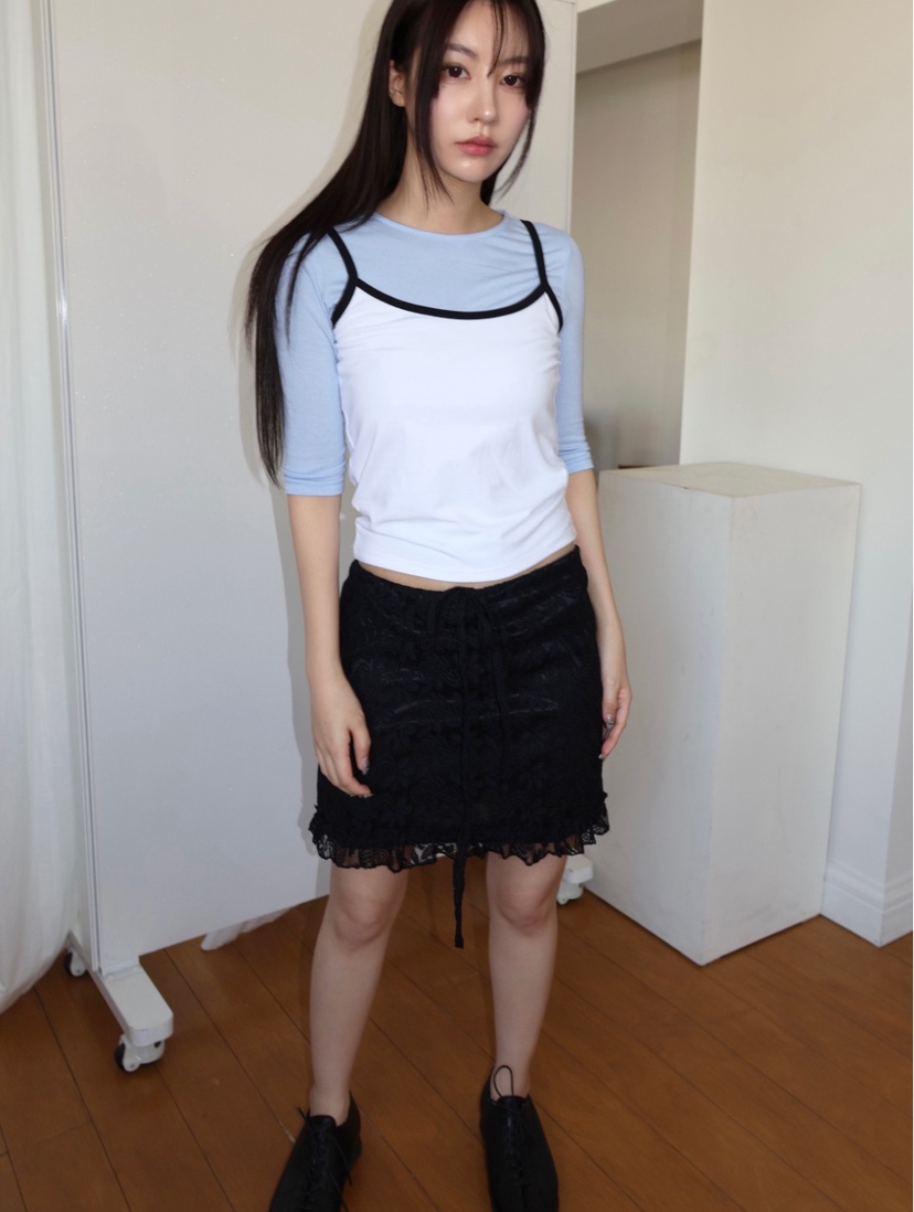 I I韓國直郵㊣東大門實拍女裝新品時尚熱賣25春夏休閑短裙ITSSONG短裙