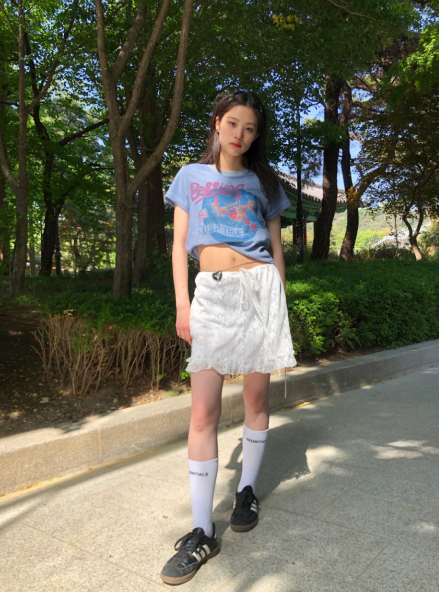 I I韓國直郵㊣東大門實拍女裝新品時尚熱賣25春夏休閑短裙ITSSONG短裙