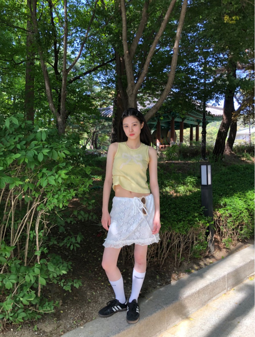 I I韓國直郵㊣東大門實拍女裝新品時尚熱賣25春夏休閑短裙ITSSONG短裙