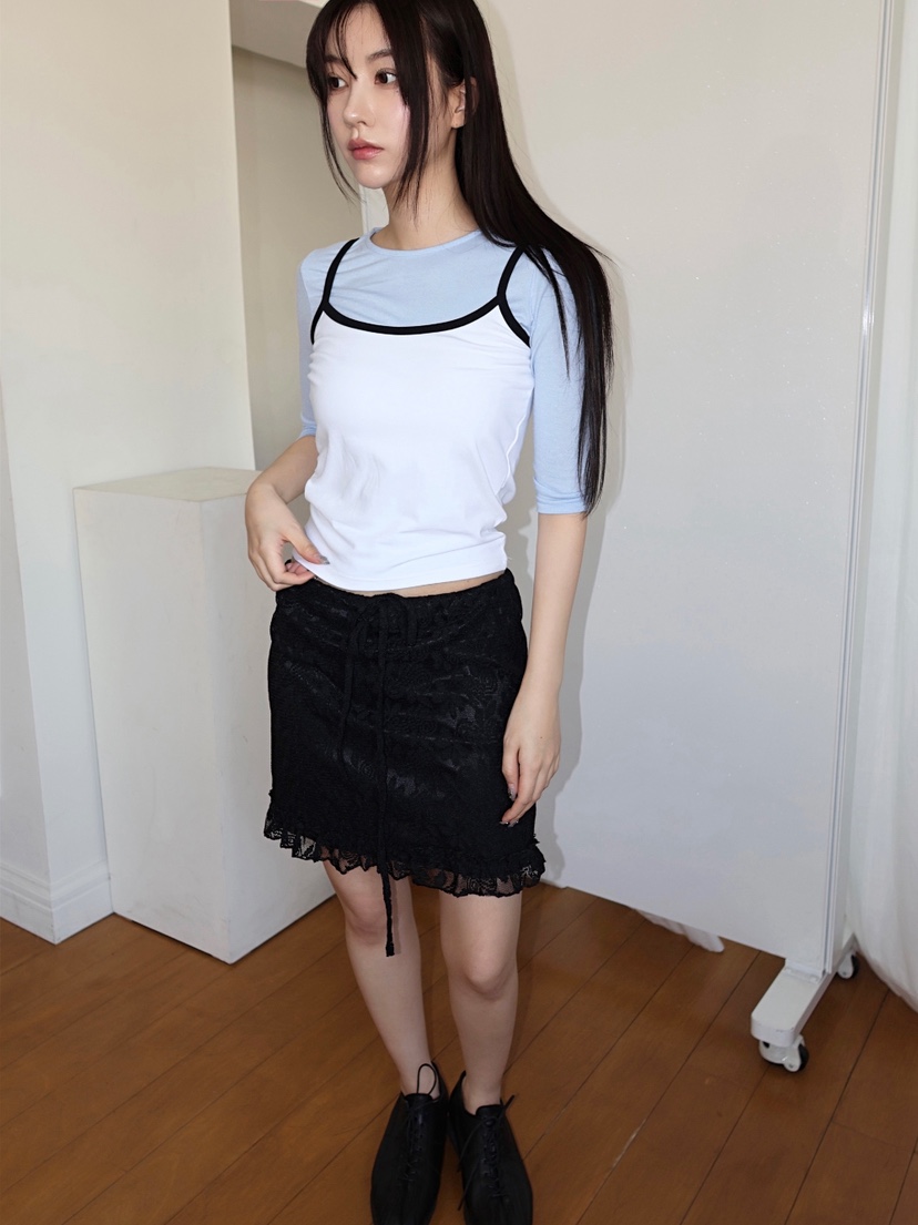 I I韓國直郵㊣東大門實拍女裝新品時尚熱賣25春夏休閑短裙ITSSONG短裙