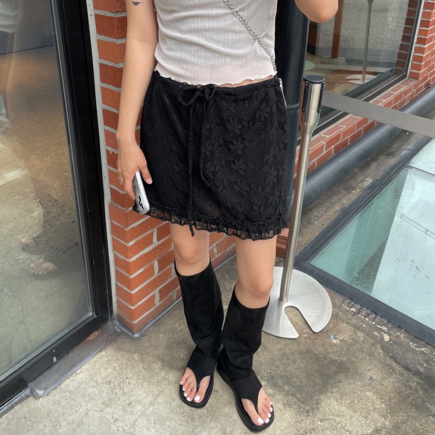 I I韓國直郵㊣東大門實拍女裝新品時尚熱賣25春夏休閑短裙ITSSONG短裙