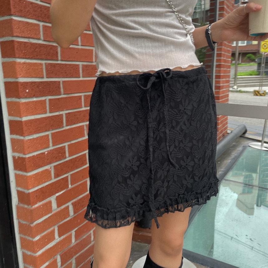 I I韓國直郵㊣東大門實拍女裝新品時尚熱賣25春夏休閑短裙ITSSONG短裙圖色3