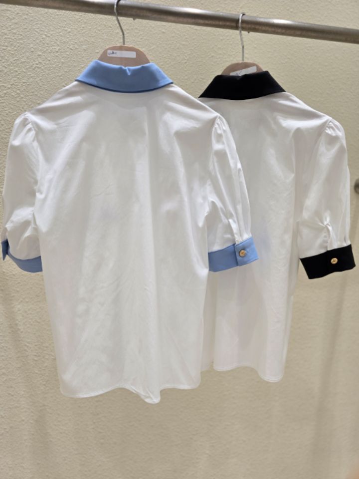 火Ⅱ-화투-T韓國㊣直郵東大門代購女裝新品熱賣襯衫蕾絲衫火Ⅱ襯衫/蕾絲衫