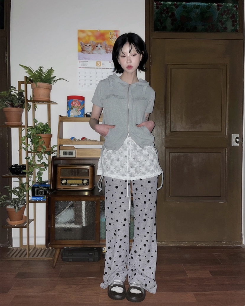 I I韓國㊣直郵東大門代購女裝新款人氣休閑打底褲鯊魚褲喇叭ITSSONG打底褲/鯊魚褲