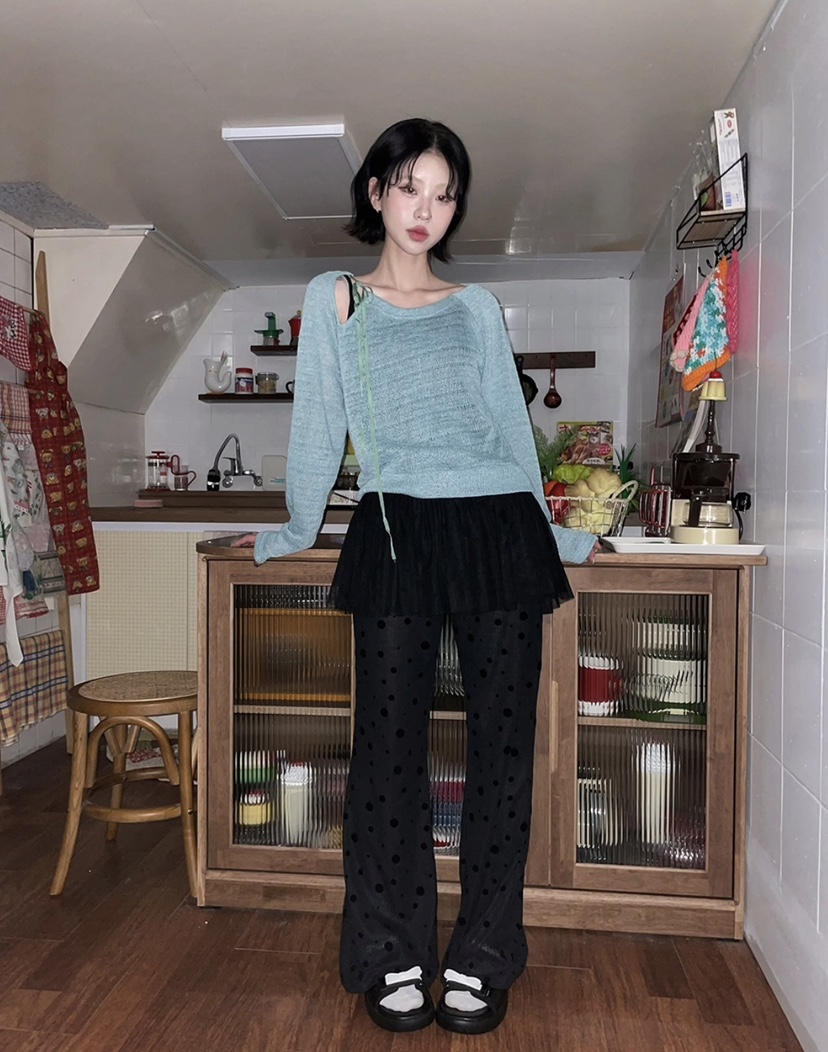 I I韓國㊣直郵東大門代購女裝新款人氣休閑打底褲鯊魚褲喇叭ITSSONG打底褲/鯊魚褲