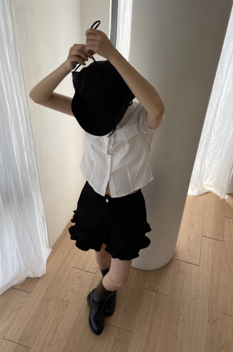 I I直郵韓國代購㊣女裝新品熱賣時尚25春夏休閑推薦人氣短褲ITSSONG短褲