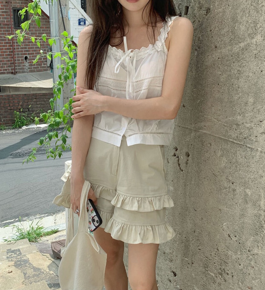 I I直郵韓國代購㊣女裝新品熱賣時尚25春夏休閑推薦人氣短褲ITSSONG短褲