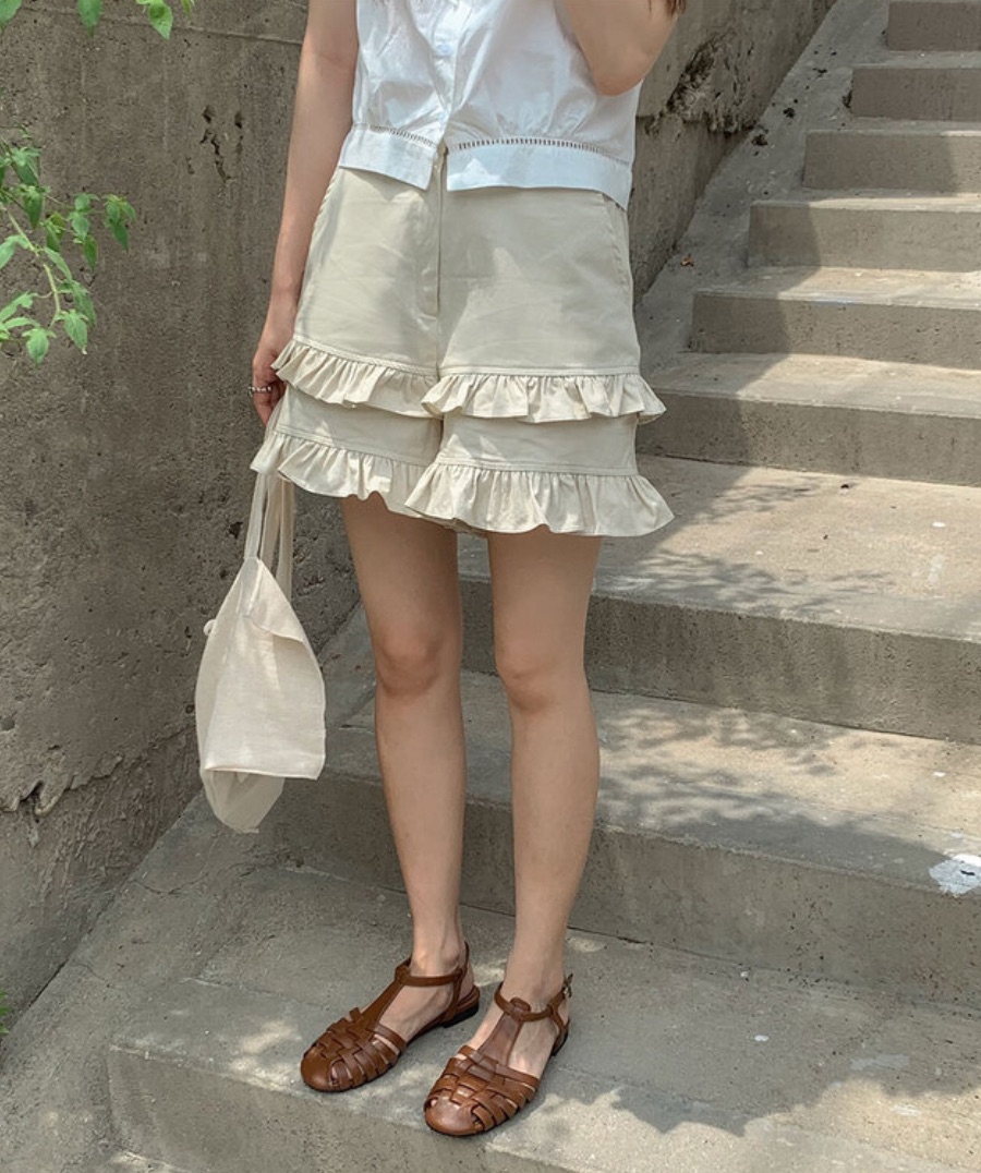 I I直郵韓國代購㊣女裝新品熱賣時尚25春夏休閑推薦人氣短褲ITSSONG短褲