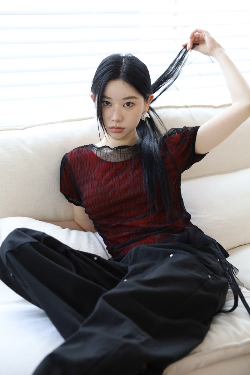 I I韓國直郵㊣東大門實拍女裝新款休閑推薦時尚25春夏人氣T恤ITSSONGT恤