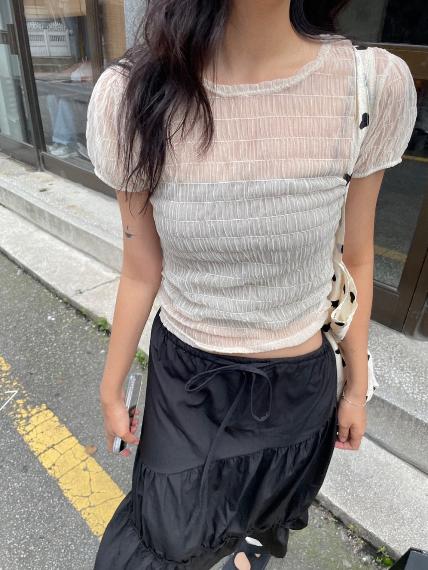 I I韓國直郵㊣東大門實拍女裝新款休閑推薦時尚25春夏人氣T恤ITSSONGT恤圖色3