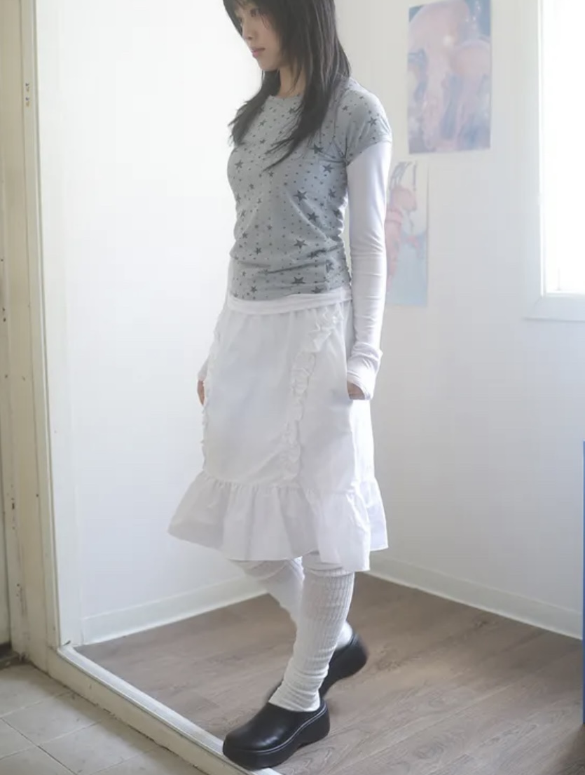 I I直郵韓國代購㊣女裝新品時尚人氣推薦25春夏半身裙中短裙ITSSONG半身裙/中短裙
