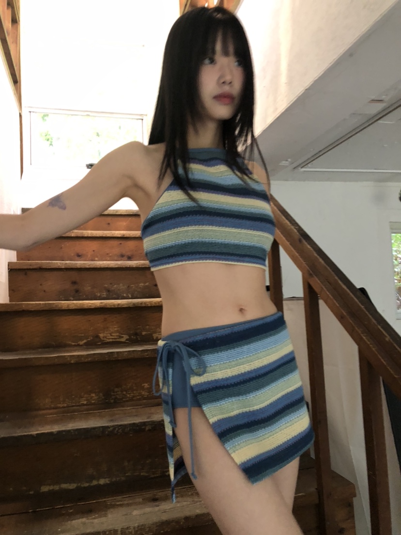 FLASH韓國直郵㊣東大門實拍女裝新品熱賣時尚推薦泳裝三件套FLASH泳裝