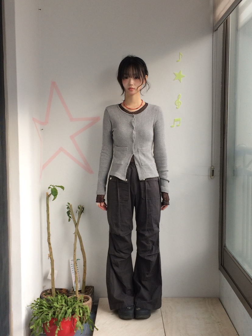I I直郵韓國代購㊣女裝新品時尚推薦熱賣休閑25春夏針織衫開衫ITSSONG針織衫