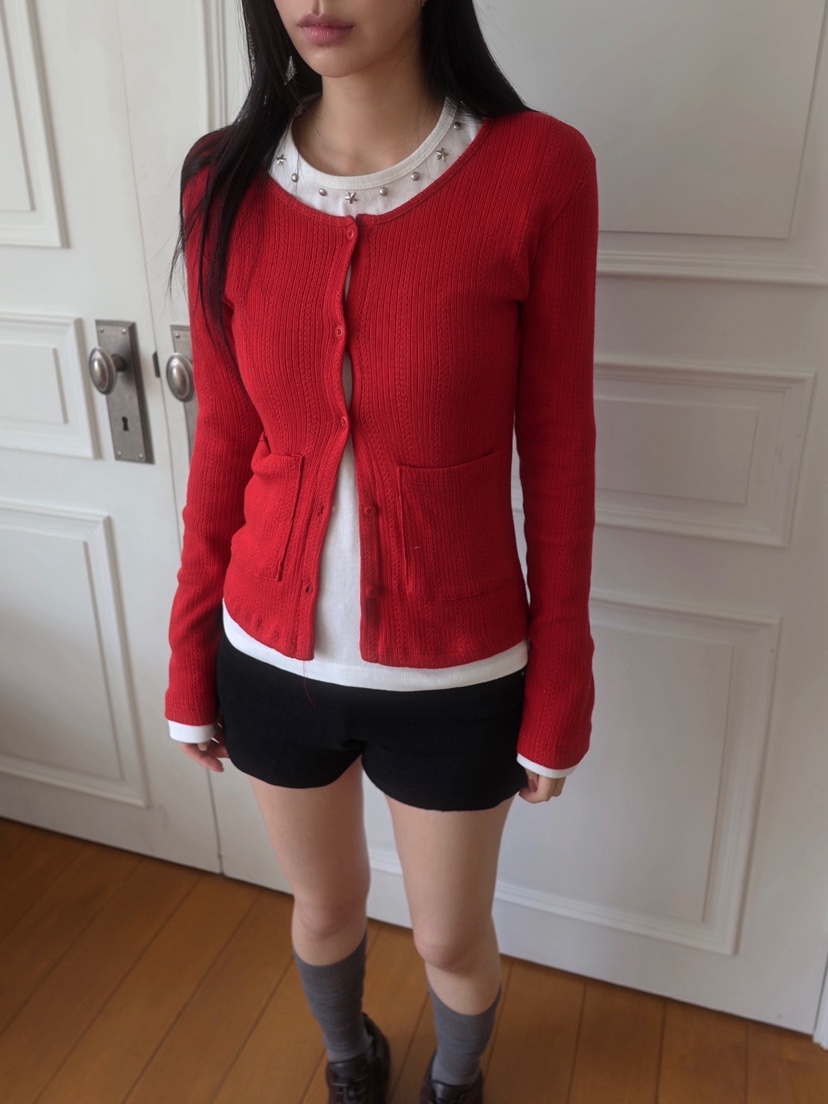 I I直郵韓國代購㊣女裝新品時尚推薦熱賣休閑25春夏針織衫開衫ITSSONG針織衫