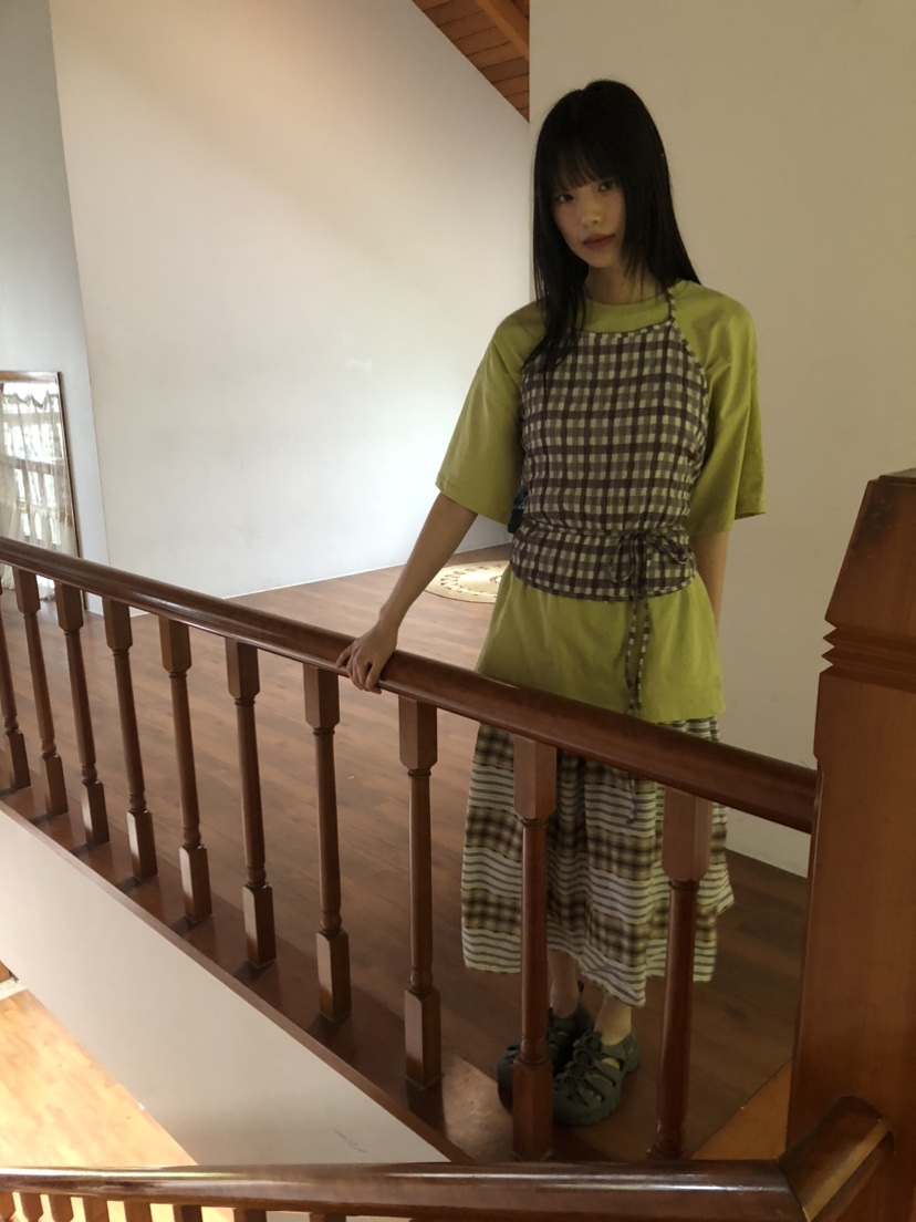 FLASH韓國直郵㊣女裝新品時尚25春夏休閑人氣推薦吊帶背心格紋FLASH吊帶/背心