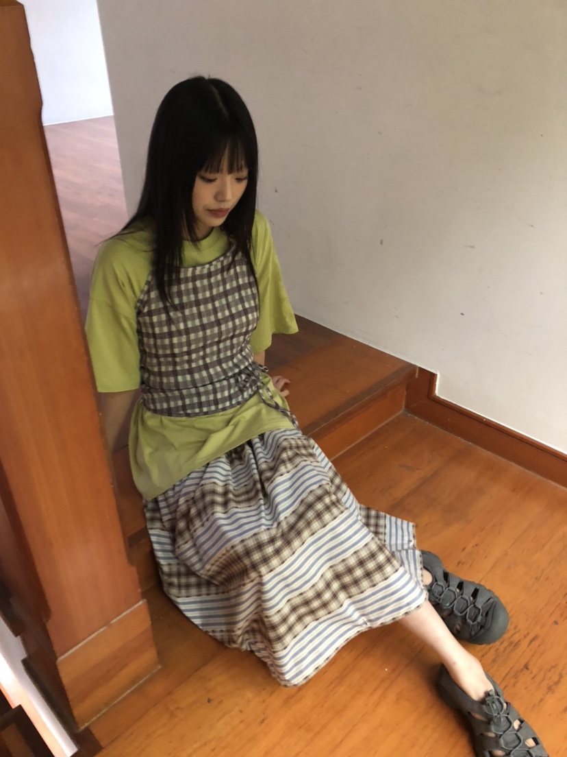FLASH韓國直郵㊣女裝新品時尚25春夏休閑人氣推薦吊帶背心格紋FLASH吊帶/背心