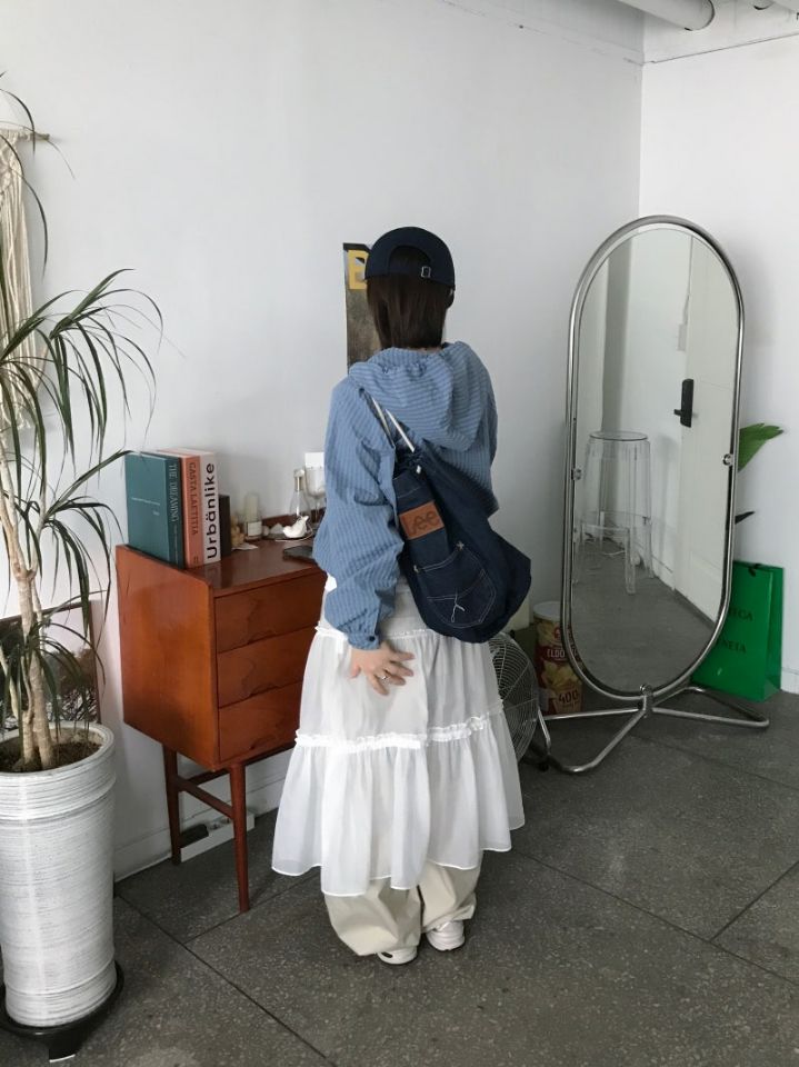 LIVE FOREVER韓國直郵㊣女裝新品25春夏休閑推薦時尚長裙寬松LIVE FOR_EVER長裙