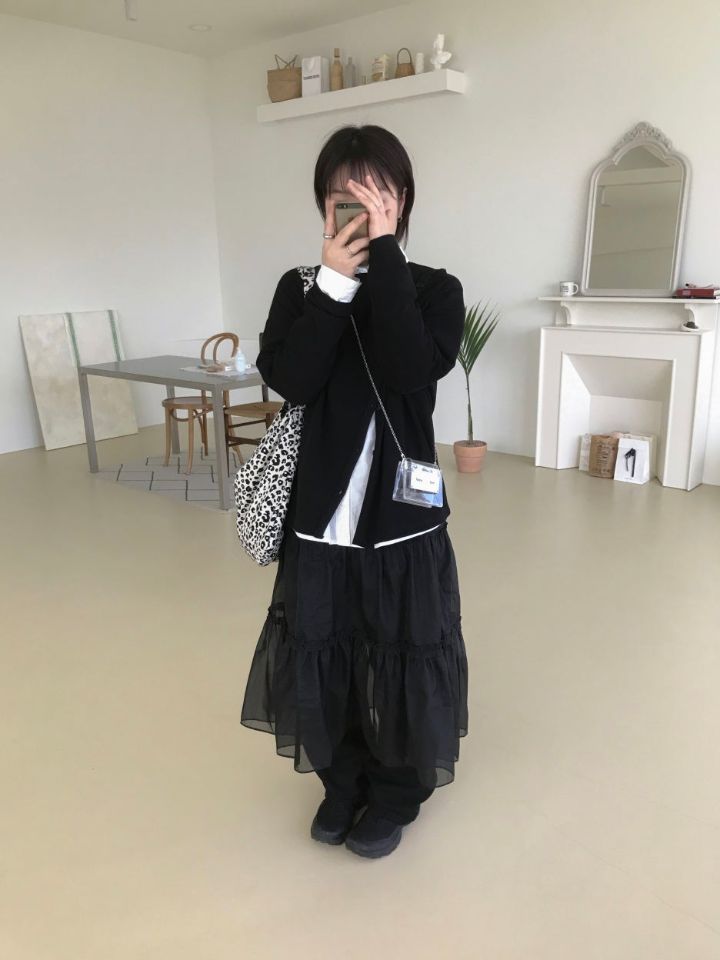 LIVE FOREVER韓國直郵㊣女裝新品25春夏休閑推薦時尚長裙寬松LIVE FOR_EVER長裙圖色2