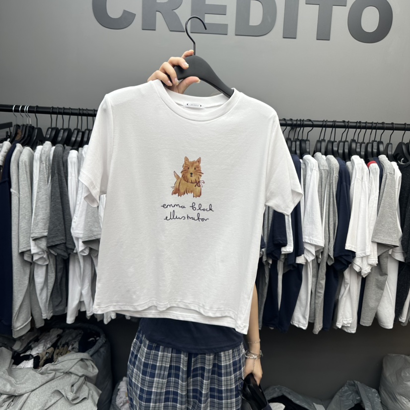 CREDITO韓國直郵㊣東大門實拍女裝新品人氣推薦熱賣25春夏T恤CREDITOT恤