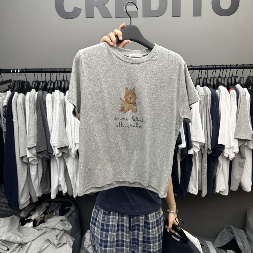 CREDITO韓國直郵㊣東大門實拍女裝新品人氣推薦熱賣25春夏T恤CREDITOT恤圖色2
