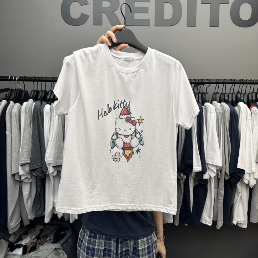 CREDITO韓國㊣直郵東大門代購女裝新品人氣25春夏熱賣推薦T恤CREDITOT恤圖色3