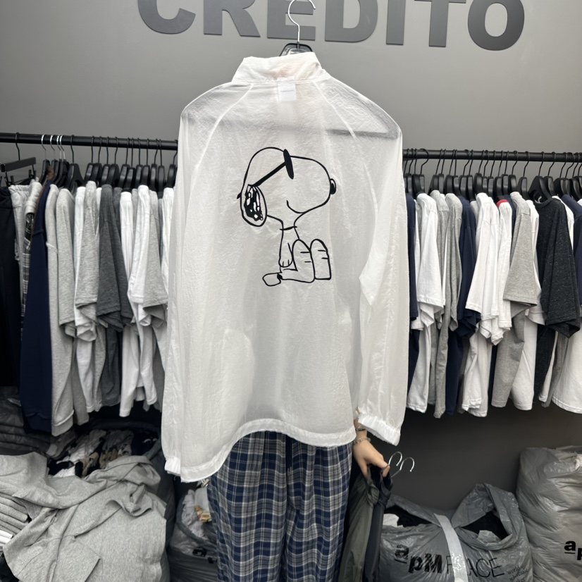CREDITO韓國㊣直郵東大門代購女裝新品25春夏人氣夾克史努比CREDITO夾克