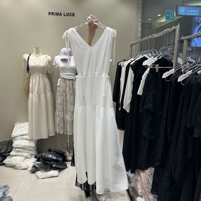 PRIMA LUCE直郵韓國代購㊣女裝新款熱賣25春夏時尚休閑連衣裙CHARLOTTE連衣裙