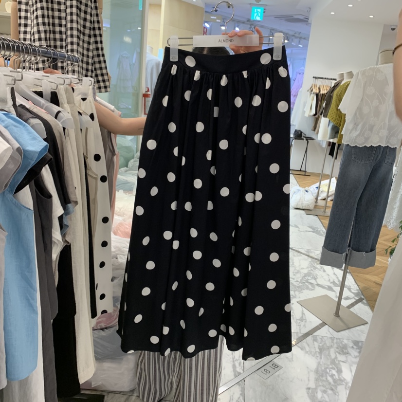 ALMOND直郵韓國代購㊣女裝新款休閑人氣25春夏半身裙中短裙棉質ALMOND半身裙/中短裙圖色2