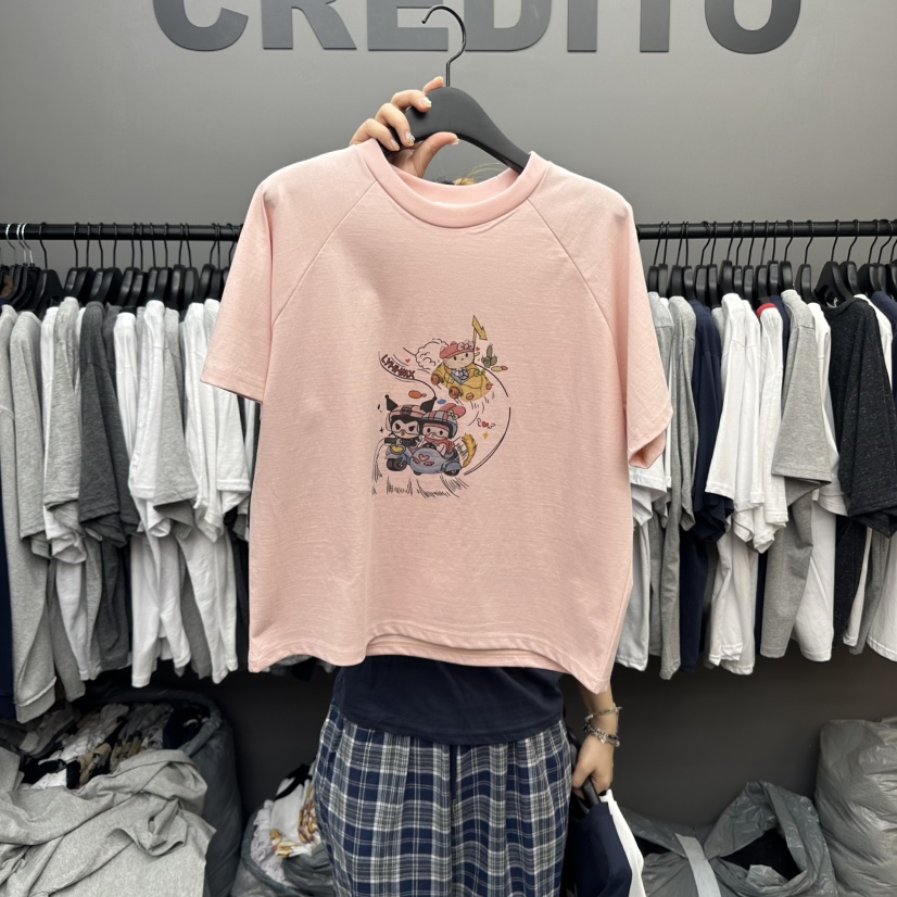 CREDITO直郵韓國代購㊣女裝新款25春夏時尚推薦休閑熱賣T恤CREDITOT恤圖色2