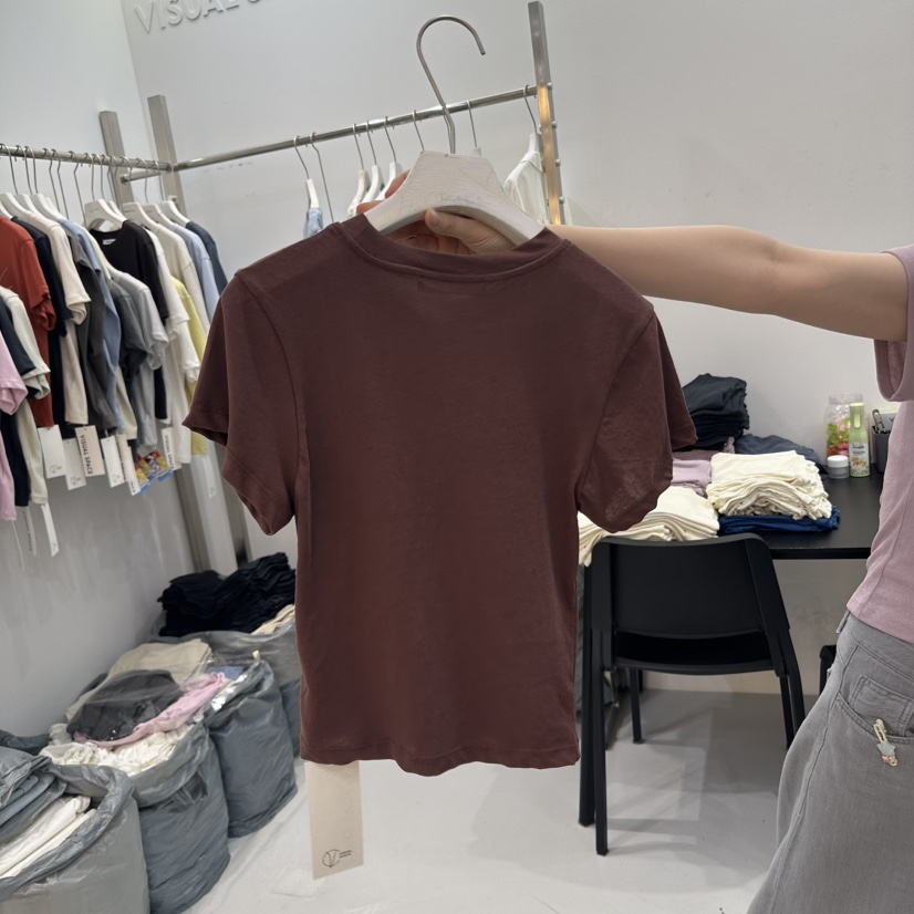 VISUAL SPACE韓國直郵㊣東大門實拍女裝新品25春夏休閑T恤VISUAL SPACET恤