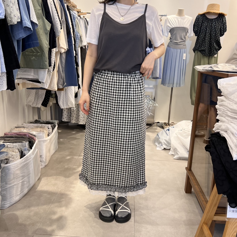 TAN&COMO韓國直郵㊣女裝新品熱賣25春夏時尚人氣推薦長裙tan-COMO長裙