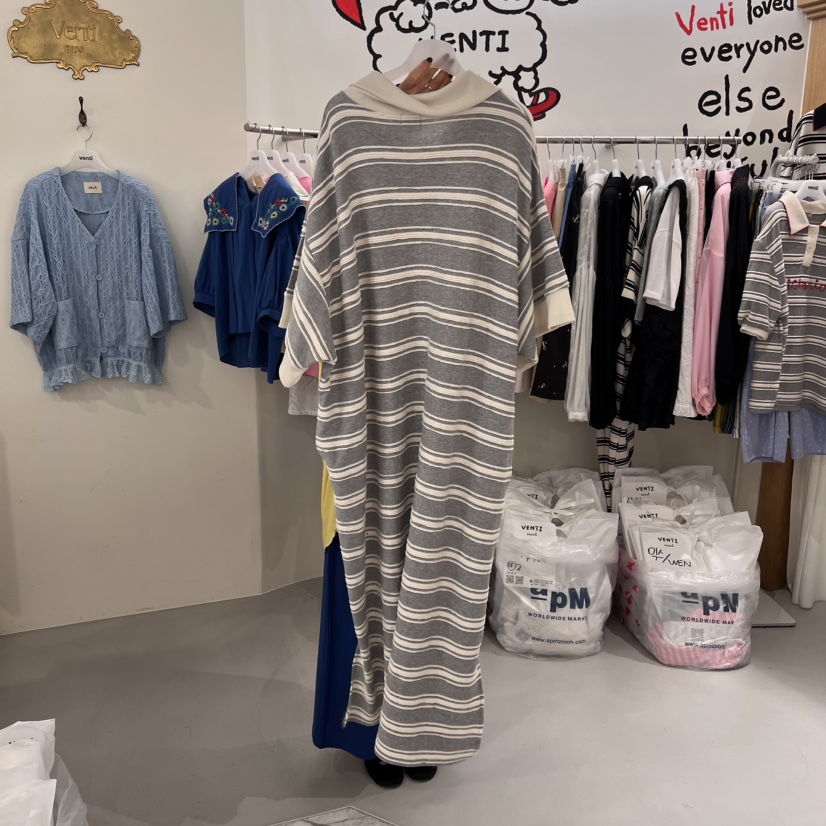 VENTI韓國㊣直郵東大門代購女裝新品25春夏時尚推薦休閑連衣裙VENTI連衣裙