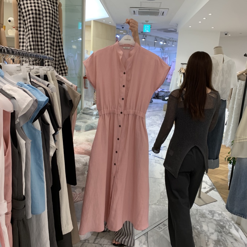 ALMOND韓國㊣直郵東大門代購女裝新款25春夏人氣熱賣連衣裙ALMOND連衣裙圖色3