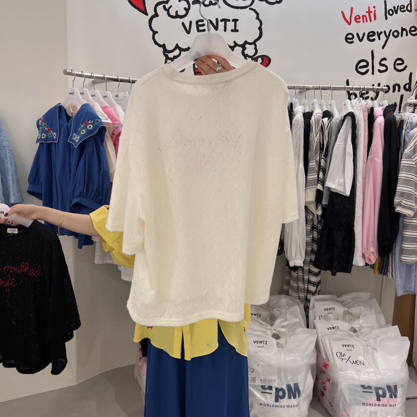 VENTI直郵韓國代購㊣女裝新款推薦25春夏休閑熱賣人氣時尚T恤VENTIT恤