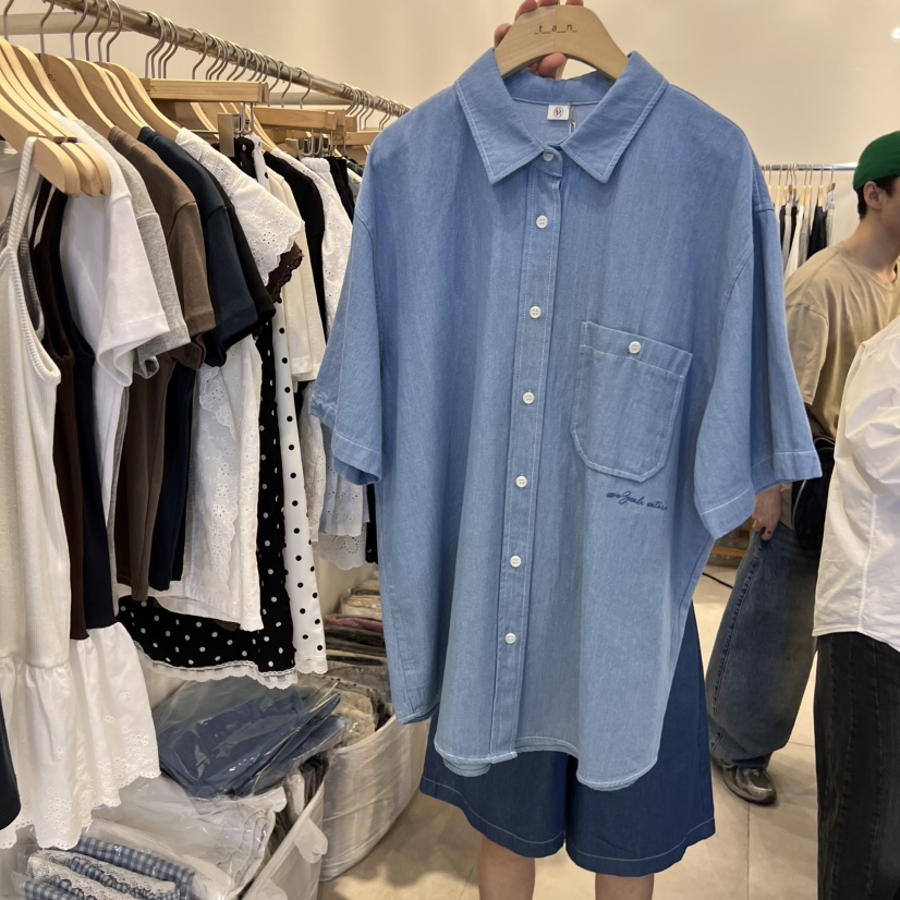 TAN&COMO韓國直郵㊣女裝新款熱賣休閑推薦25春夏襯衫蕾絲衫tan-COMO襯衫/蕾絲衫