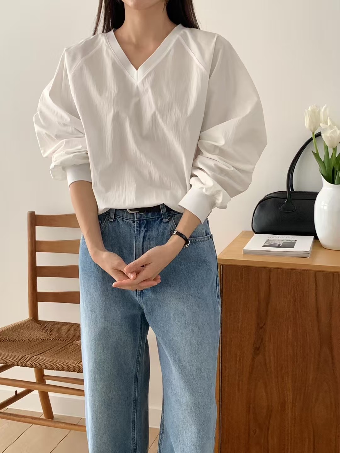 CHOCOLATE-초콜렛-T韓國直郵㊣東大門實拍女裝新款推薦長袖T恤CHOCOLATE長袖T恤