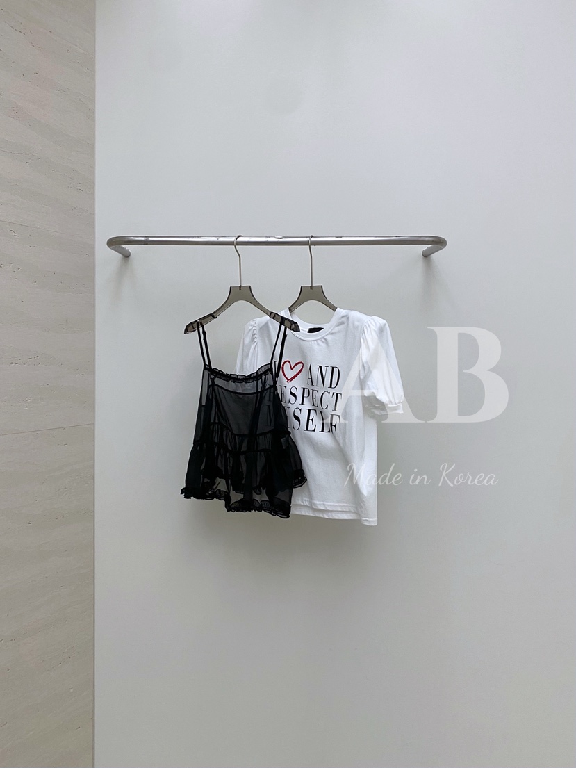 AB韓國直郵女士新款人氣職業25春夏時尚熱賣真品休閑吊帶背心AB吊帶/背心