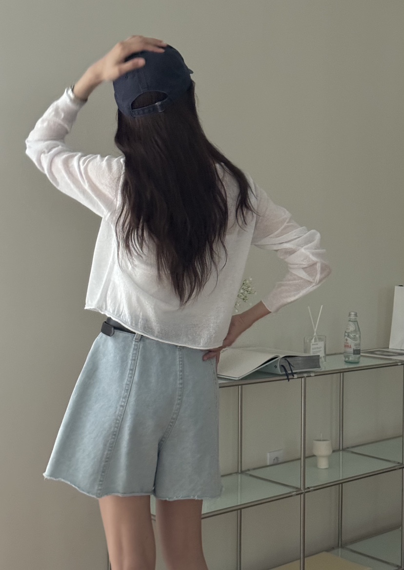 TIZZI韓國直郵㊣東大門實拍女裝新品熱賣休閑針織衫透視開衫TIZZI針織衫