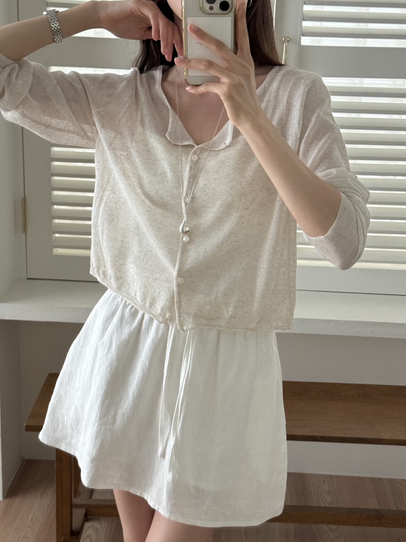 TIZZI韓國直郵㊣東大門實拍女裝新品熱賣休閑針織衫透視開衫TIZZI針織衫