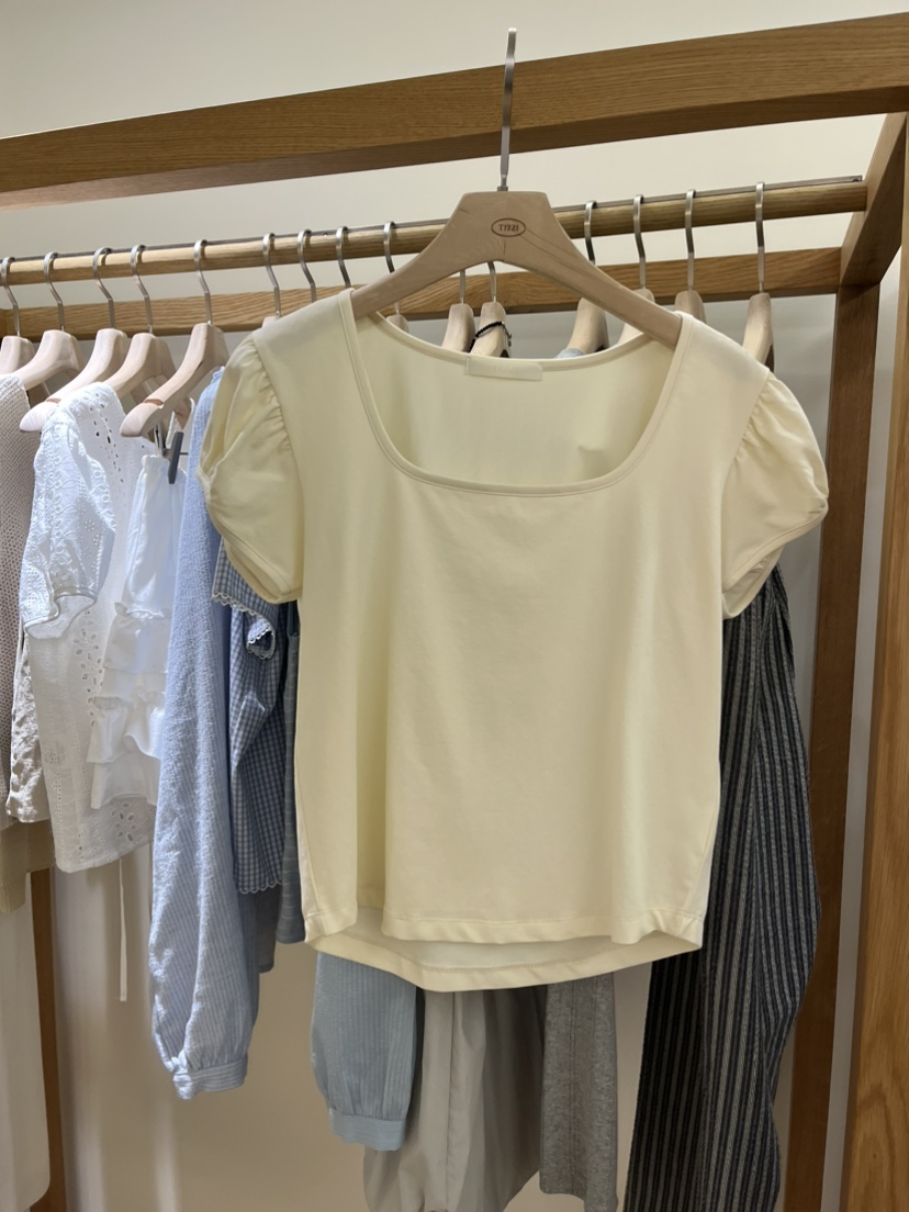 TIZZI韓國㊣直郵東大門代購女裝新品推薦休閑熱賣25春夏T恤TIZZIT恤圖色2