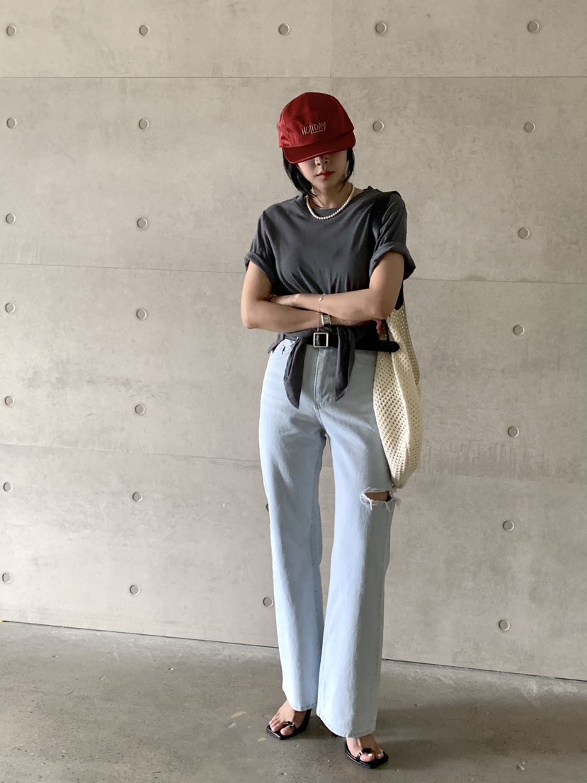DAVICHI直郵韓國代購㊣女裝新品推薦熱賣休閑人氣牛仔褲腰帶DAVICHI牛仔褲