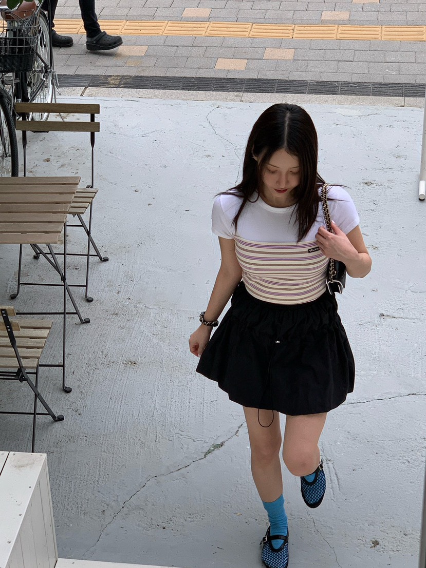 REVE CITE-L韓國㊣直郵東大門代購女裝新品推薦人氣休閑短裙REVE CITE短裙