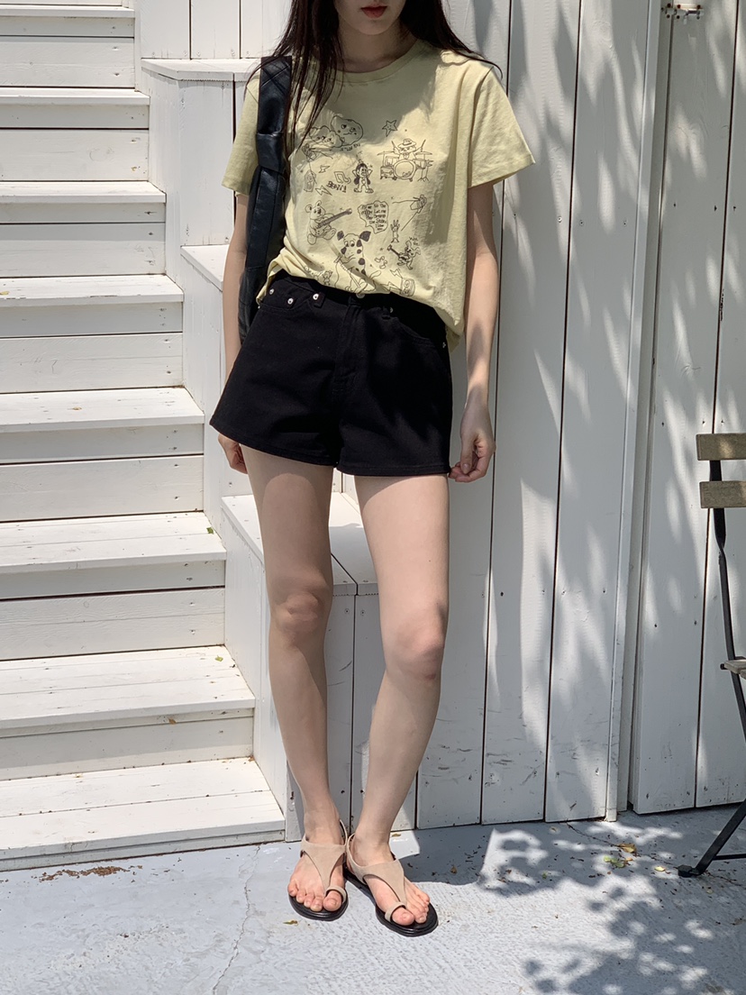 LOGARDEN韓國直郵㊣東大門實拍女裝新款熱賣時尚25春夏短褲LO GARDEN短褲